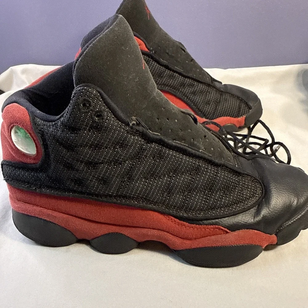 Nike Air Jordan 13 Retro Bred Black Red 7Y Pre-Owned 2017 Release